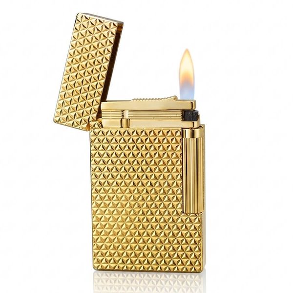 ST Dupont Hồng Kông Khắc Nổi Họa Tiết Kim Cương Vân Tam Giác 3D D184
