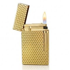 ST Dupont Hồng Kông Khắc Nổi Họa Tiết Kim Cương Vân Tam Giác 3D D184