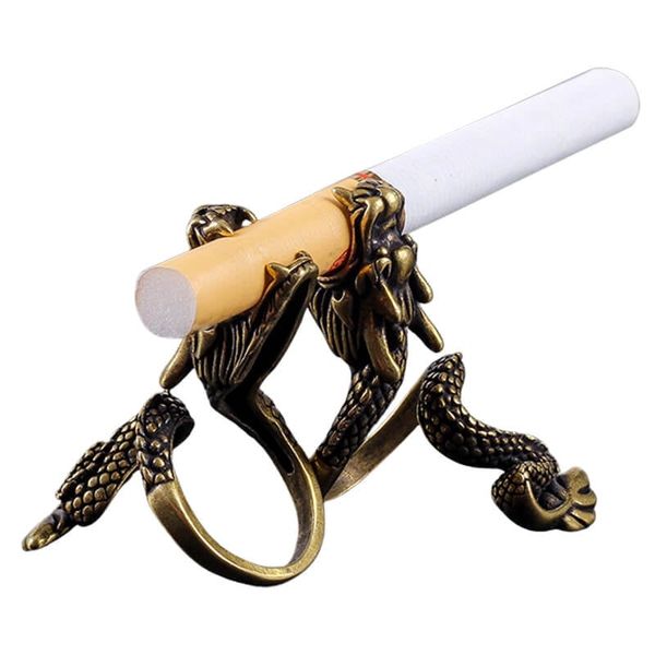 Nhẫn hình rồng kẹp thuốc lá phụ kiện độc lạ NR01