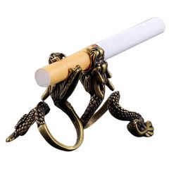 Nhẫn hình rồng kẹp thuốc lá phụ kiện độc lạ NR01