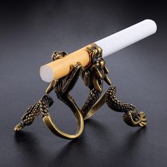 Nhẫn hình rồng kẹp thuốc lá phụ kiện độc lạ NR01