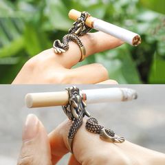 Nhẫn hình rồng kẹp thuốc lá phụ kiện độc lạ NR01