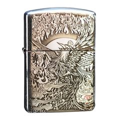 Zippo Bạc Khối Armor Khắc Phượng Hoàng Bất Tử BK65