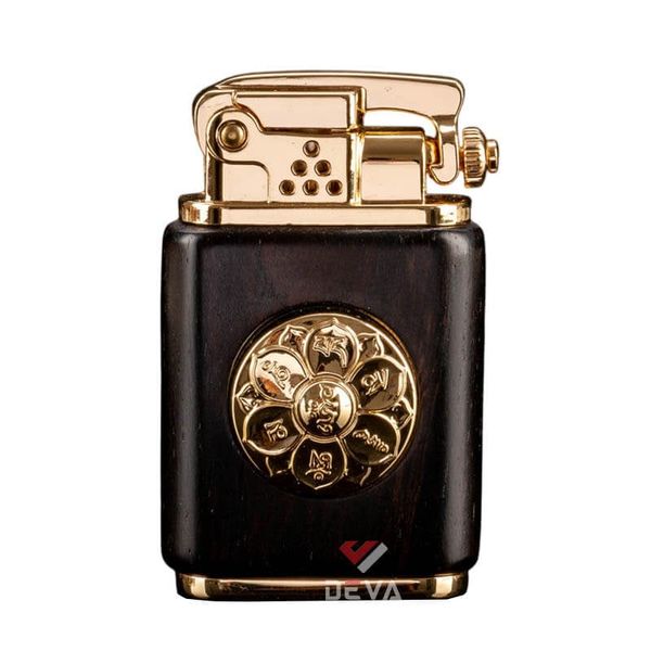 Bật lửa xăng đá Zorro bọc gỗ ốp vòng xoay Lục Tự Chân Ngôn Z602G