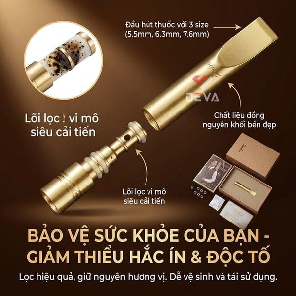 Tẩu lọc kim loại chính hãng Zobo cho 3 size thuốc ZB 483