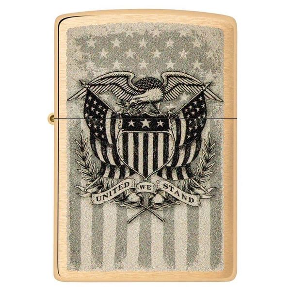 Zippo mỹ đồng khối khắc biểu tượng quốc huy Hoa Kỳ Z189