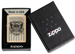 Zippo mỹ đồng khối khắc biểu tượng quốc huy Hoa Kỳ Z189