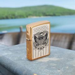 Zippo mỹ đồng khối khắc biểu tượng quốc huy Hoa Kỳ Z189