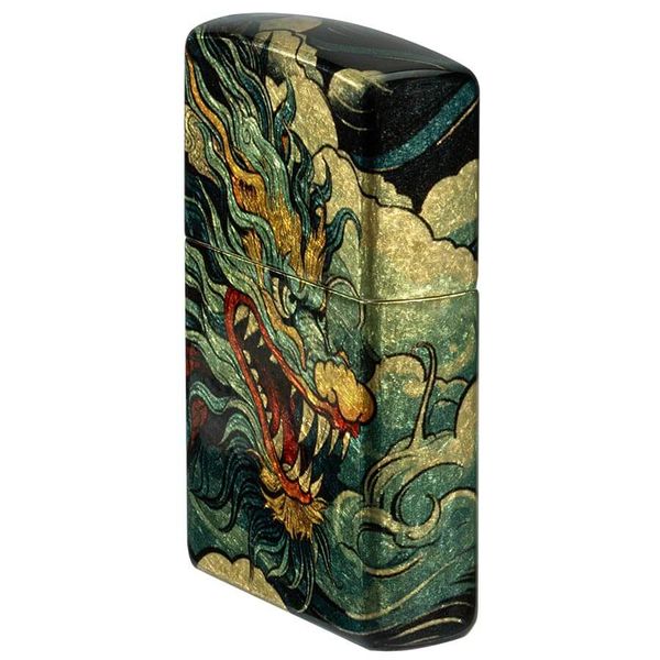 Zippo Flowing Dragon Fusion Design Bản Rồng Uốn Lượn Z180