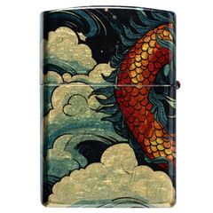Zippo Flowing Dragon Fusion Design Bản Rồng Uốn Lượn Z180