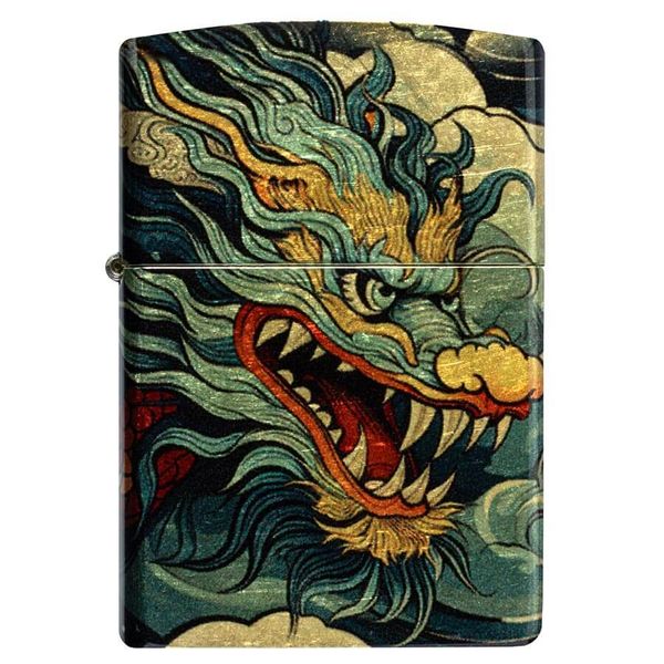 Zippo Flowing Dragon Fusion Design Bản Rồng Uốn Lượn Z180