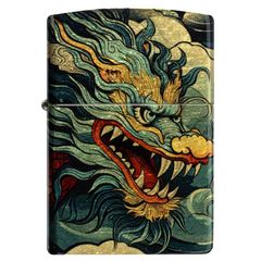 Zippo Flowing Dragon Fusion Design Bản Rồng Uốn Lượn Z180