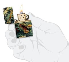Zippo Flowing Dragon Fusion Design Bản Rồng Uốn Lượn Z180