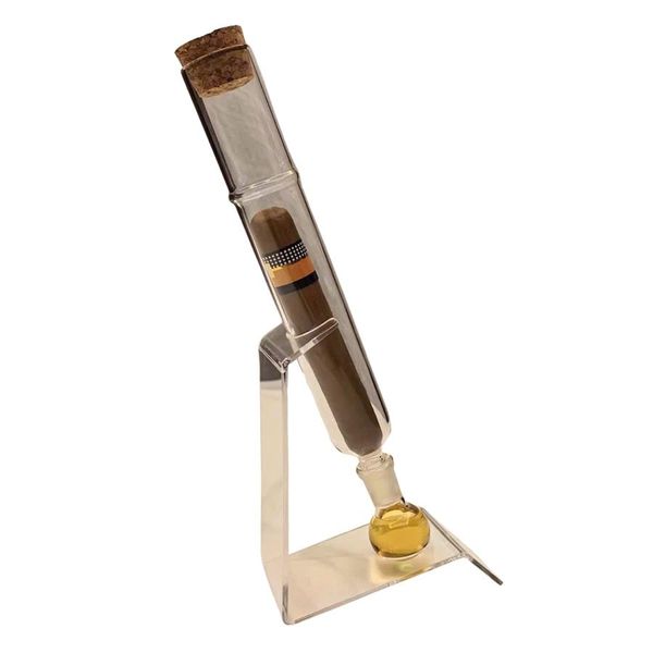 Set 10 Ống đựng Ủ Cigar Thủy Tinh Cao Cấp Có Giá Kệ OTT