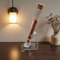 Set 10 Ống đựng Ủ Cigar Thủy Tinh Cao Cấp Có Giá Kệ OTT