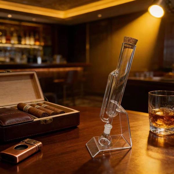 Set 10 Ống đựng Ủ Cigar Thủy Tinh Cao Cấp Có Giá Kệ OTT