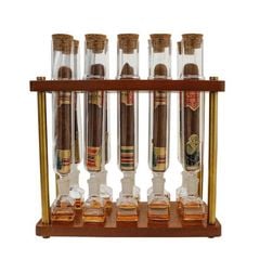Set 10 Ống đựng Ủ Cigar Thủy Tinh Cao Cấp Có Giá Kệ OTT