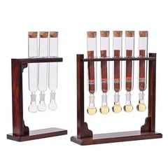 Set 10 Ống đựng Ủ Cigar Thủy Tinh Cao Cấp Có Giá Kệ OTT