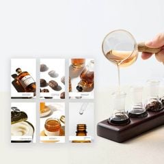 Set 10 Ống đựng Ủ Cigar Thủy Tinh Cao Cấp Có Giá Kệ OTT