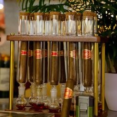 Set 10 Ống đựng Ủ Cigar Thủy Tinh Cao Cấp Có Giá Kệ OTT