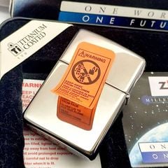 Zippo Millennium Edition 1999 – One World One Future – Đời XV La Mã – Bản Titanium Coated Cao Cấp Full Box C127