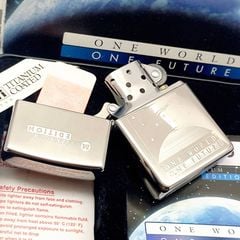 Zippo Millennium Edition 1999 – One World One Future – Đời XV La Mã – Bản Titanium Coated Cao Cấp Full Box C127