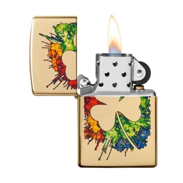 Zippo In Hình Graffiti Cỏ 4 Lá Z379