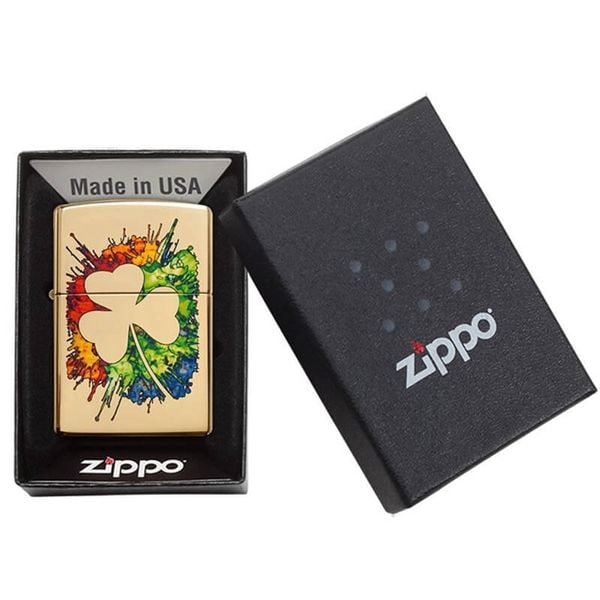 Zippo In Hình Graffiti Cỏ 4 Lá Z379