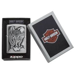 Zippo Ốp Emblem Đại Bàng & Logo Harley-Davidson Z75