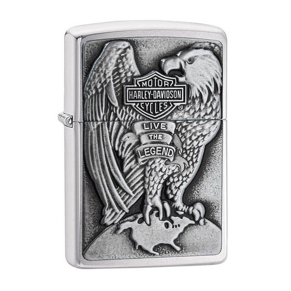 Zippo Ốp Emblem Đại Bàng & Logo Harley-Davidson Z75
