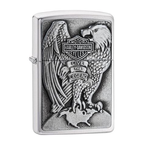 Zippo Ốp Emblem Đại Bàng & Logo Harley-Davidson Z75