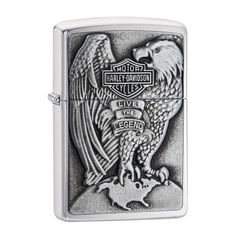 Zippo Ốp Emblem Đại Bàng & Logo Harley-Davidson Z75