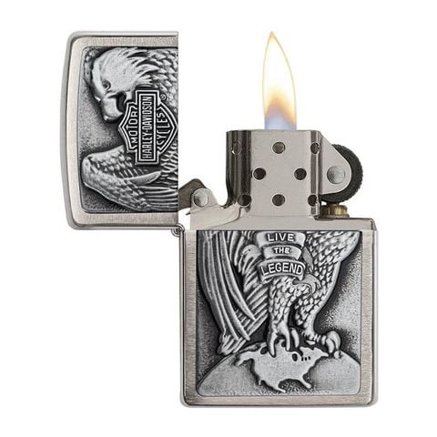 Zippo Ốp Emblem Đại Bàng & Logo Harley-Davidson Z75