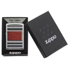 Zippo Hút Tẩu Hoa Văn Gỗ Steel And Wood Z194