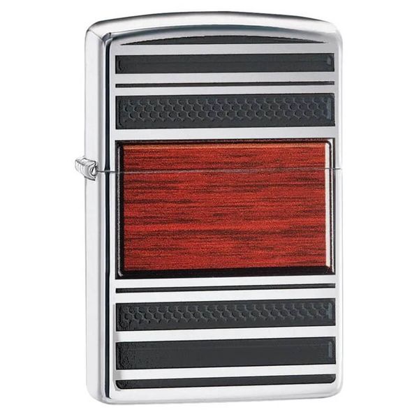 Zippo Hút Tẩu Hoa Văn Gỗ Steel And Wood Z194