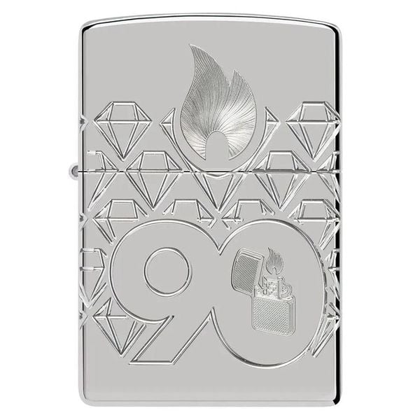 Bật Lửa Zippo 90th Anniversary Sterling Silver – Bản Kỷ Niệm 90 Năm Bạc Khối Limited 900 Bản Toàn Cầu