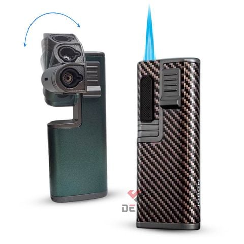 Bật lửa gas Jobon khò 1 tia cổ xoay kèm đục Cigar ZB-337