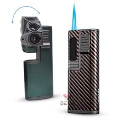 Bật lửa gas Jobon khò 1 tia cổ xoay kèm đục Cigar ZB-337