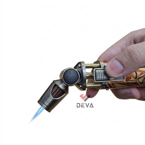 Bật lửa gas Jobon khò 1 tia đầu xoay 30° có khóa gas chế độ rảnh tay ZB 106