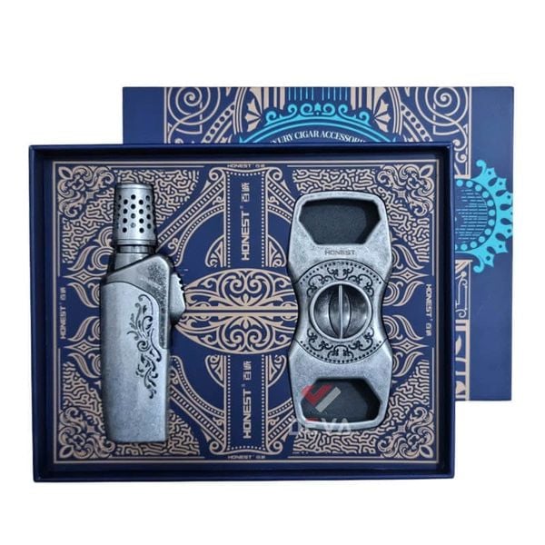 Set phụ kiện Cigar Honest 2 món bật lửa và dao cắt TA Series