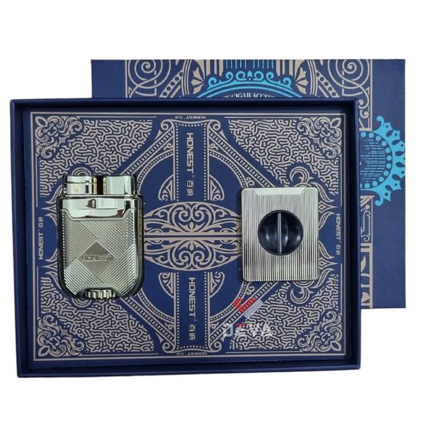 Set phụ kiện Cigar Honest 2 món bật lửa và dao cắt TA Series
