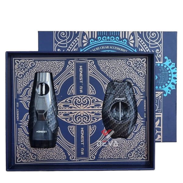 Set phụ kiện Cigar Honest 2 món bật lửa và dao cắt TA Series