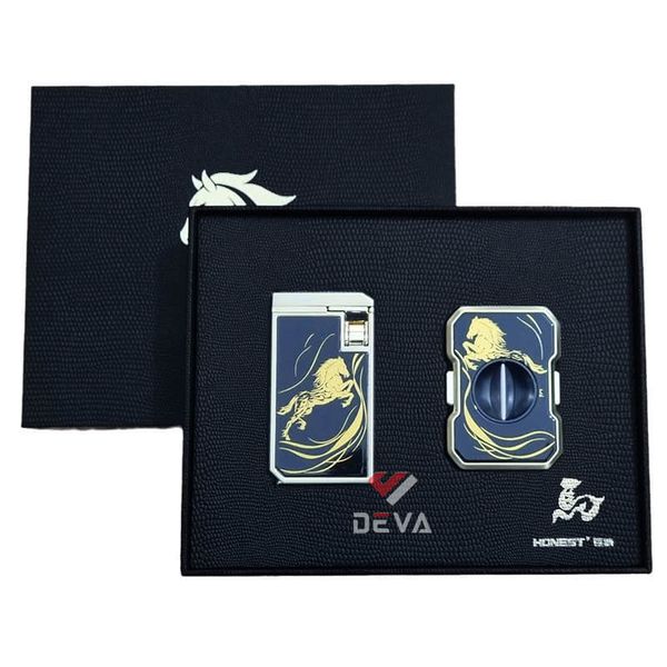 Set phụ kiện Cigar Honest 2 món bật lửa và dao cắt TA Series