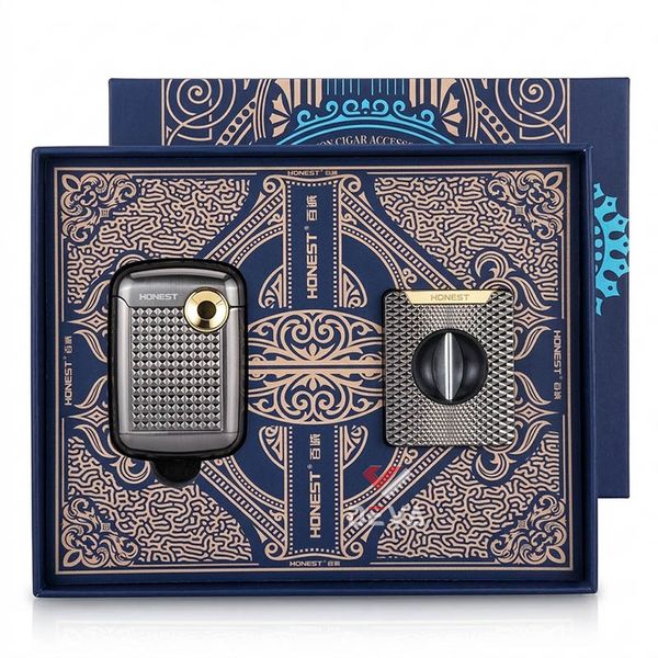 Set phụ kiện Cigar Honest 2 món bật lửa và dao cắt TA Series