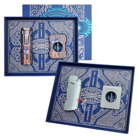 Set phụ kiện Cigar Honest 2 món bật lửa và dao cắt TA Series