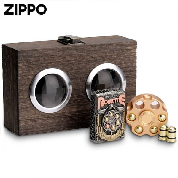 Set Zippo Cò Quay Nga Russian Roulette And Fidget Spinner ZN88
