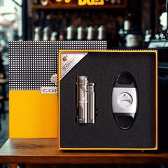 Set Phụ Kiện Xì Gà Dao Cắt Bật Lửa 2 món T-14A