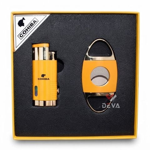 Set 2 món bật lửa và dao cắt Cohiba T14