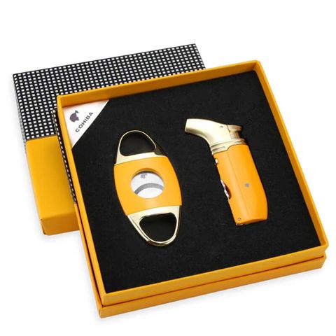 Set phụ kiện 2 món bật lửa và dao cắt HB 422