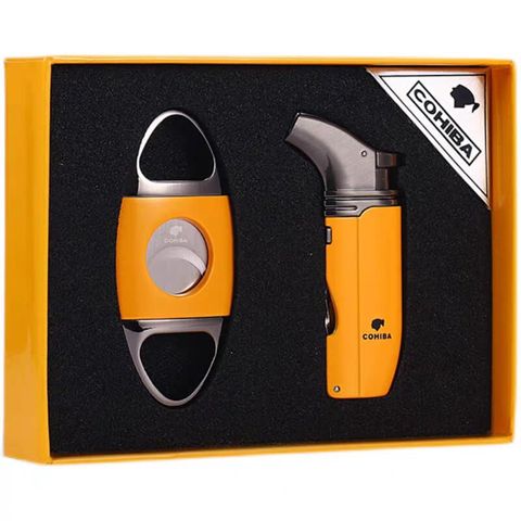 Set phụ kiện 2 món bật lửa và dao cắt HB 422